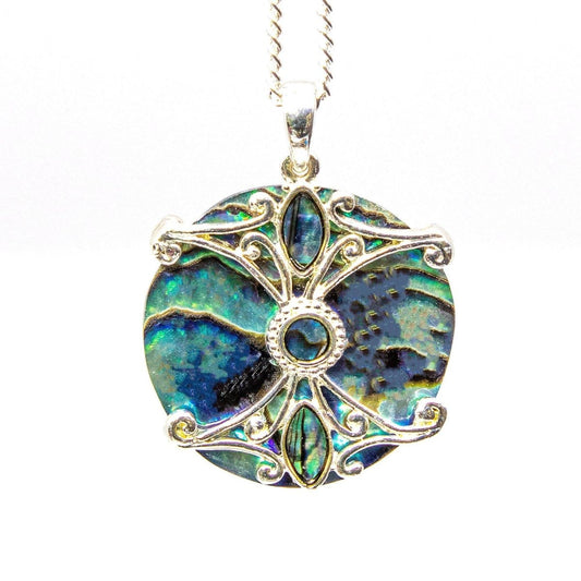 New Zealand Paua SIlver Shell Decor Necklace - Earthbound Pacific
